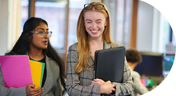 Two apprentices walking together.