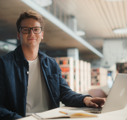 Candidate completing an assessment